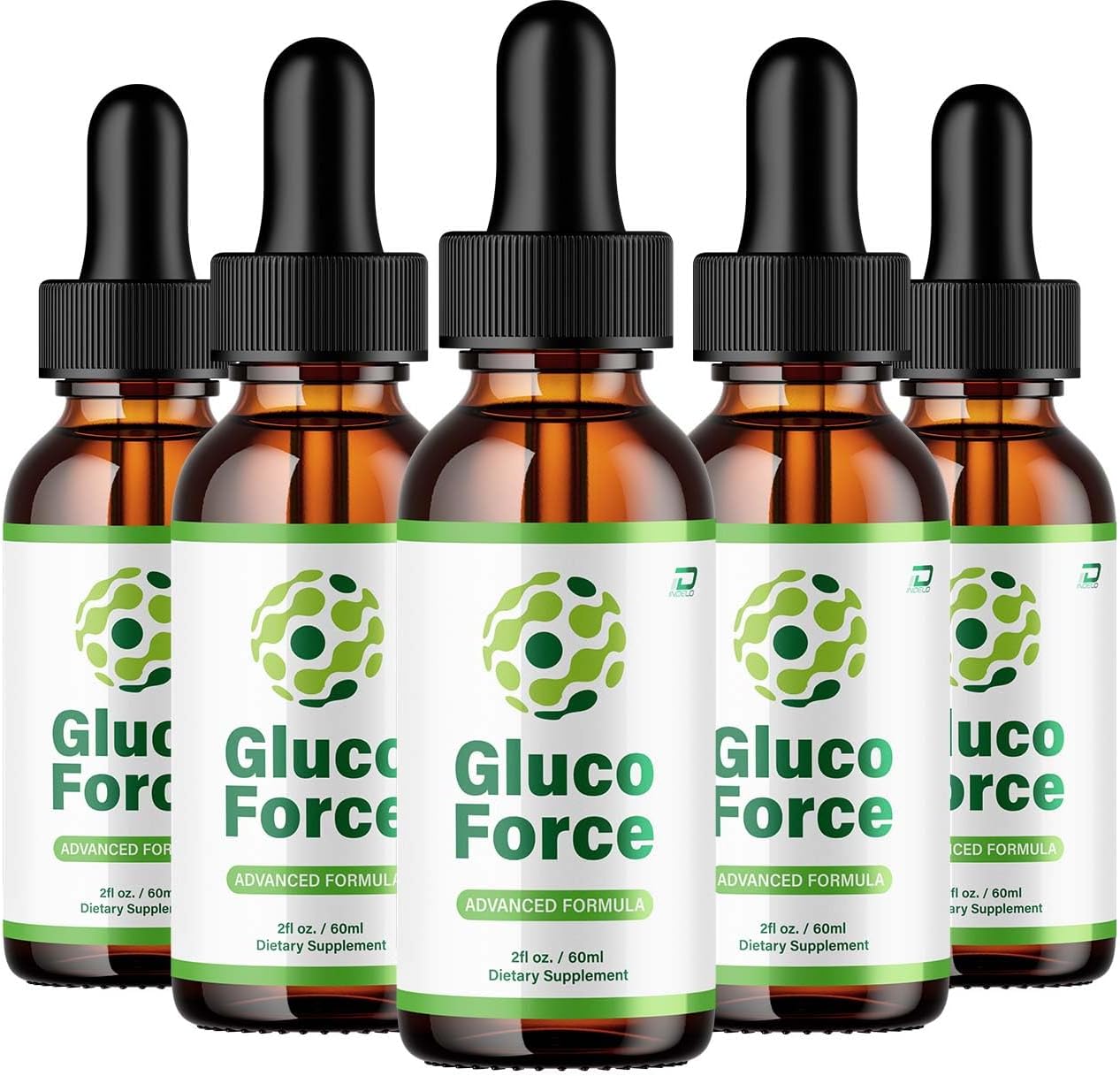 Gluco Force Healthy Formula – Fórmula Saludable con Extractos Naturales, Líquido de Alta Potencia (5 Paquete – 5 Meses de Suministro)
