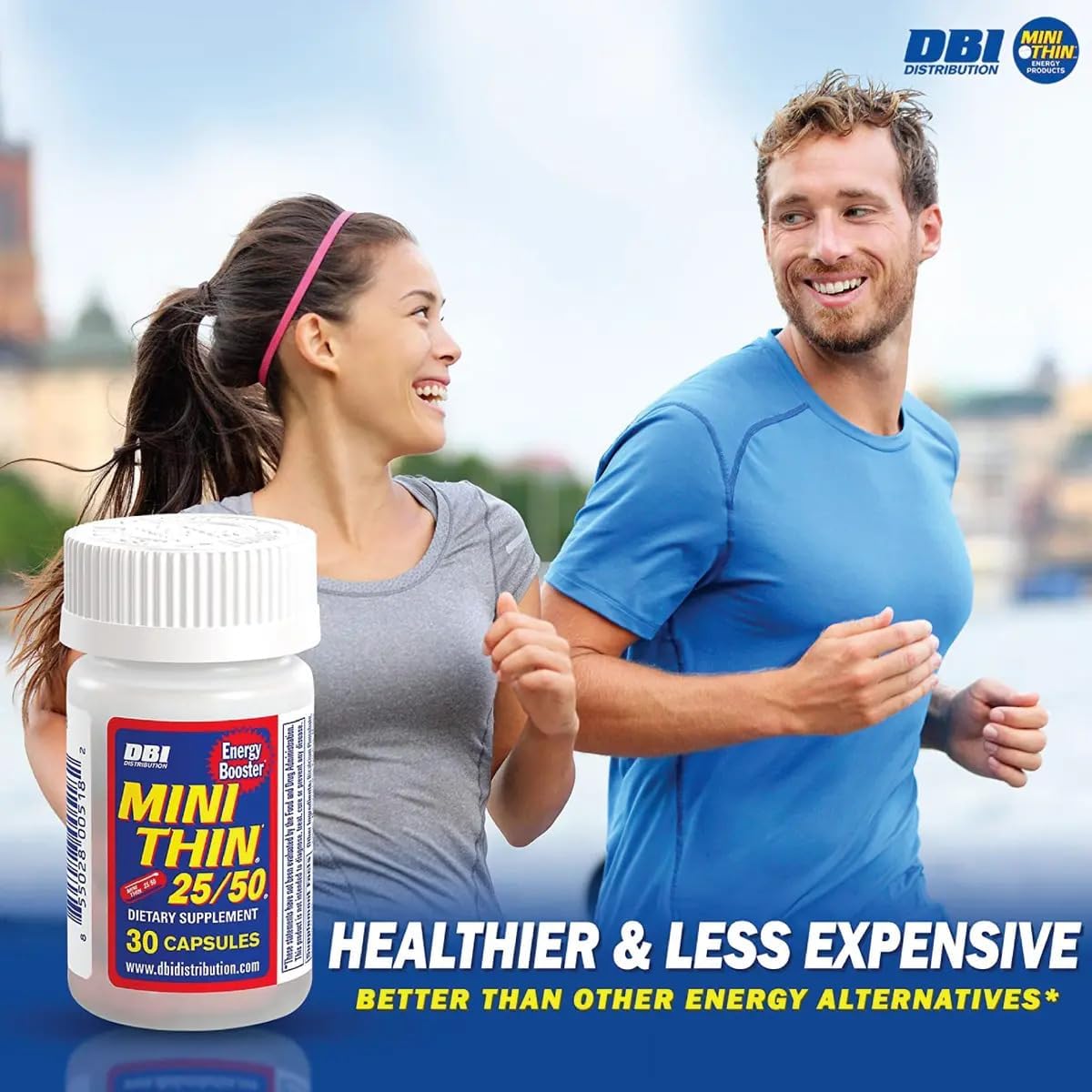 Mini Thin 25/50 - Cápsulas Energéticas con Cafeína (30 Cápsulas)