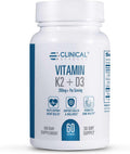 Clinical Effects Vitamina K2 + D3 - Suplemento con Bioperina y Calcio para el Mantenimiento de los Huesos - 60 Cápsulas - Máxima Absorción - Fabricado en EE.UU.
