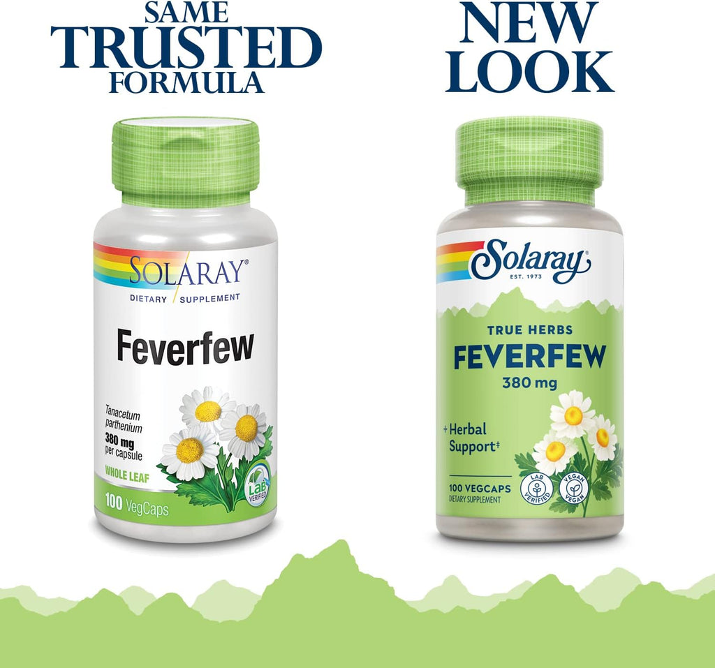 SOLARAY Matricaria 380 mg | Circulación Saludable, Tono Vascular y Bienestar | Sin OGM y Vegano | 100 Cápsulas Vegetales