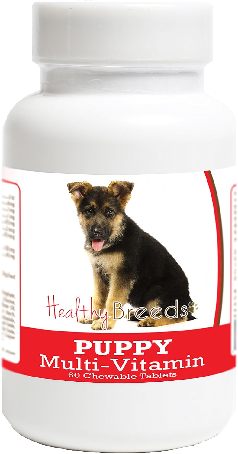 Healthy Breeds Multivitamínico para Cachorros Pastor Alemán - 60 Comprimidos Masticables