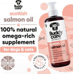 Buddycare Aceite de Salmón Escocés para Perros y Gatos (500 ml)