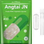 Cápsulas Veganas Vacías Tamaño 00 – 5.000 Unidades – Sin Gluten, No OGM, Certificación Halal – Kit de Llenado con 2 Cucharas