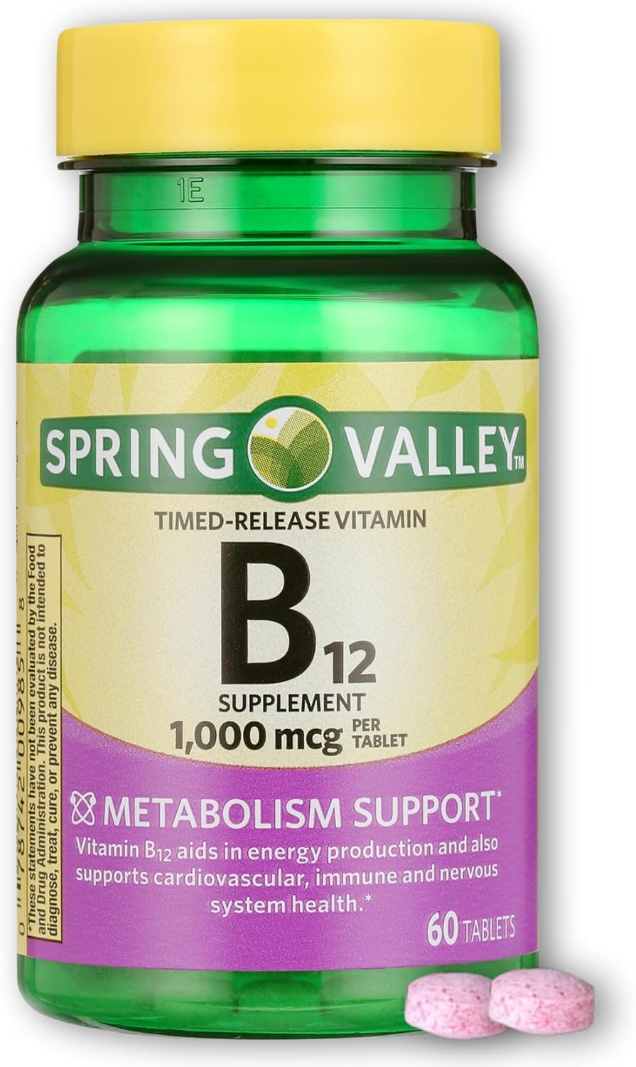 Vitamina B12 1000 mcg - Comprimidos de Liberación Gradual, 60 Comprimidos