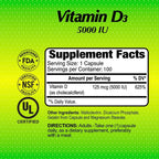 ALFA VITAMINS Vitamina D3 1000 UI, 100 Cápsulas
