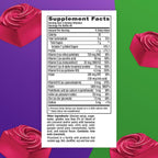 Vitafusion Gorgeous Hair, Skin & Nails Gomitas Multivitamínicas con Biotina y Vitaminas C y E, Sabor Frambuesa, 135 gominolas