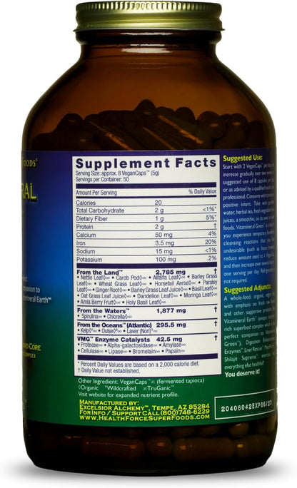 HEALTHFORCE SUPERFOODS Vitamineral Green - – Cola de caballo (Equisetum arvense) : fuente de sílice, importante – Image 2