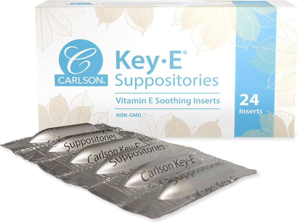 Carlson Key-E Supositorios de Vitamina E, 30 UI, 24 unidades