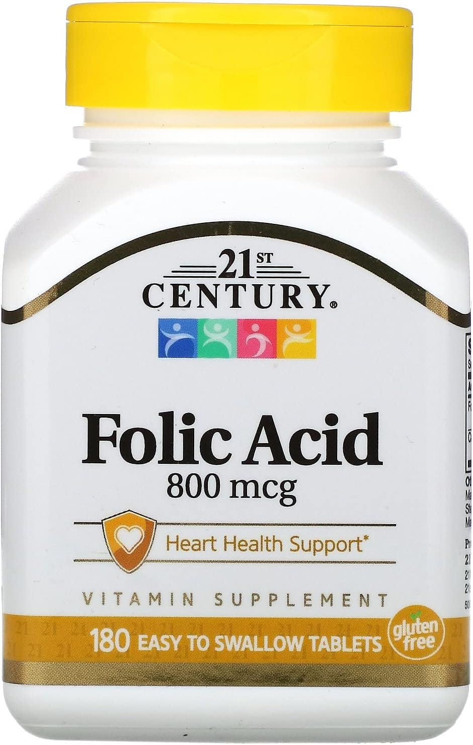 21st Century, Ácido Fólico 800mcg 180 Tablets