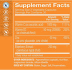 The Vitamin Shoppe Immune Essentials - Vitamina C, Vitamina D3, Zinc y Extracto de Saúco (60 Cápsulas)