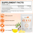 Newseel Vitamina D3 y K2 con Aceite de Coco – 120 Cápsulas Blandas