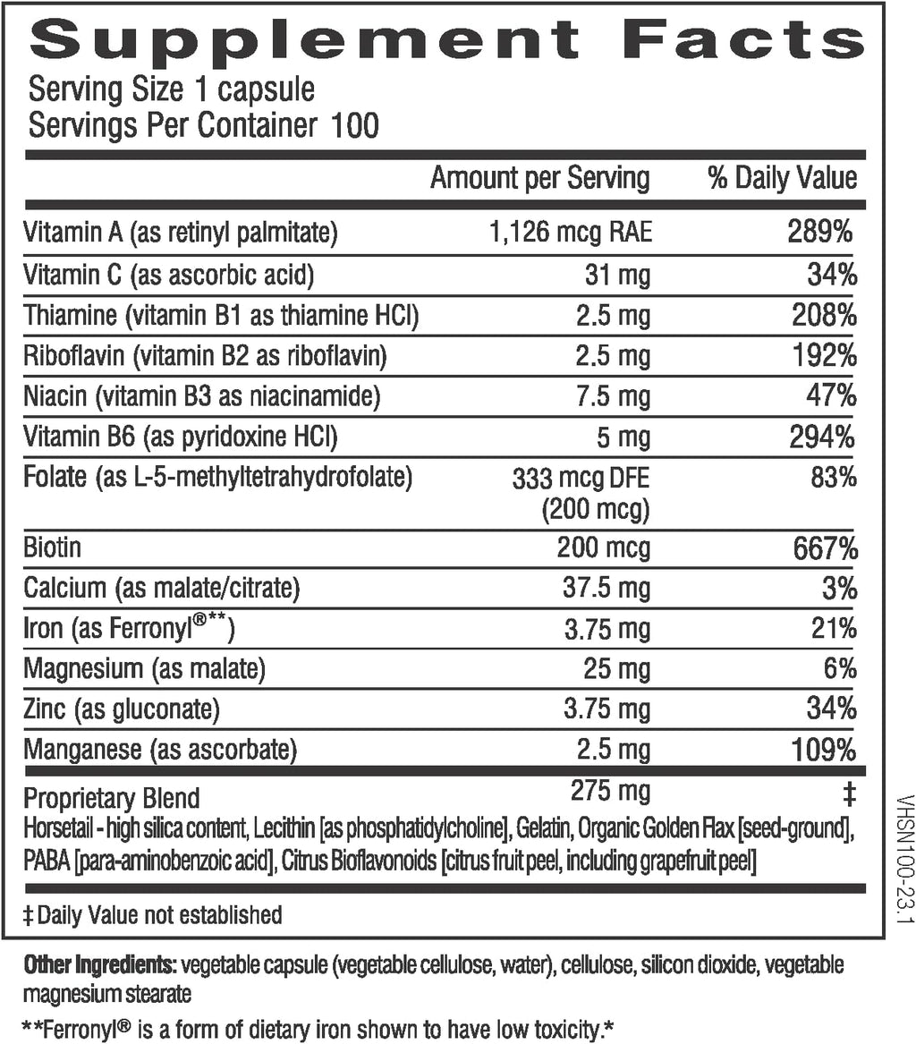 Dr. Wilson's Hair, Skin & Nails Plus Formula 100 Cápsulas