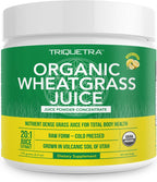 Organic Barley Grass Juice Powder - Cultivado en Suelo Volcánico de Utah - Forma Cruda y Bioactiva, Prensado en Frío y Secado con CO₂ – Sin Gluten, Sin OGM, Vegano - Complementa el Polvo de Jugo de Wheatgrass - 150 g