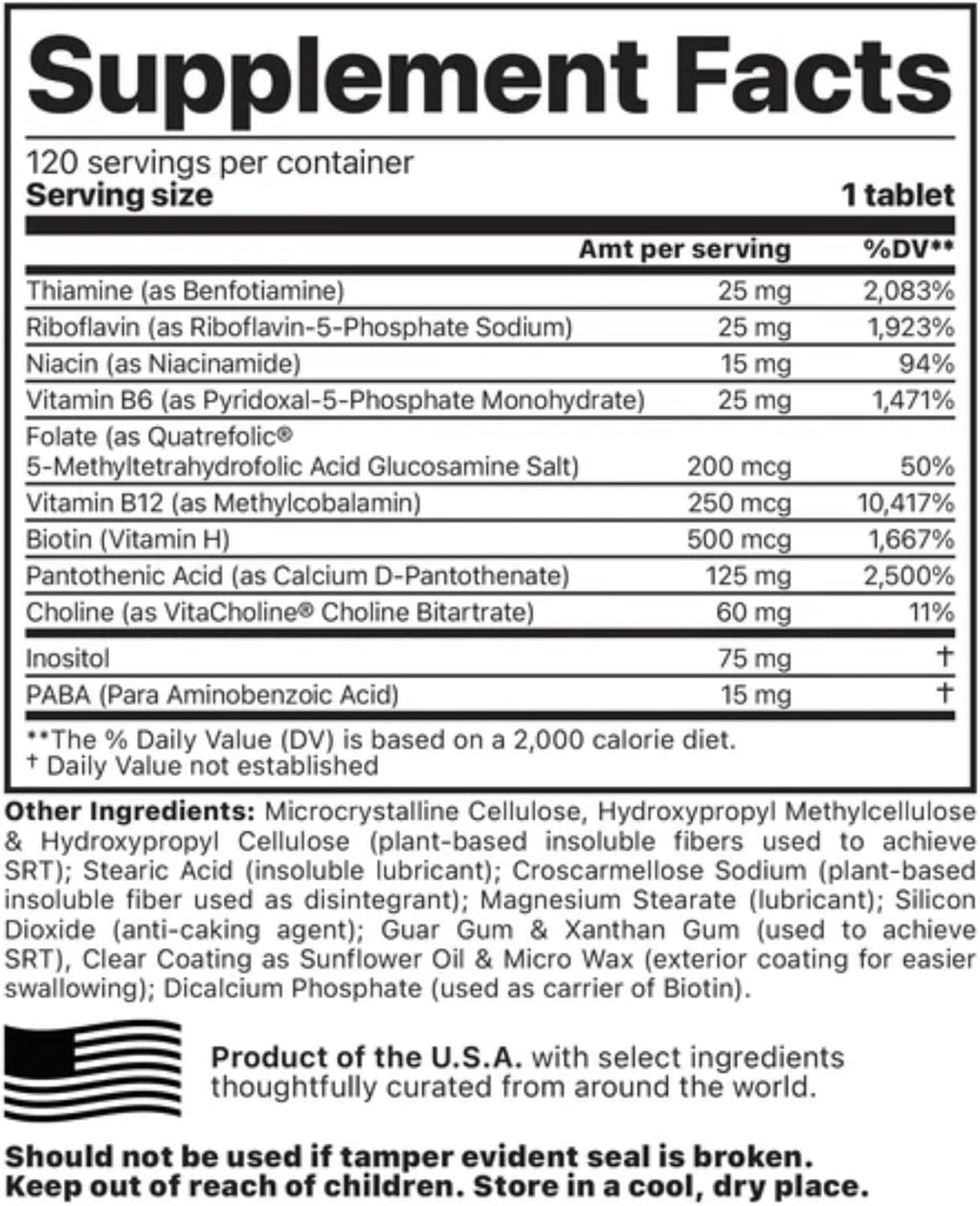 Jigsaw Health - B activada con SRT, 120 tabletas