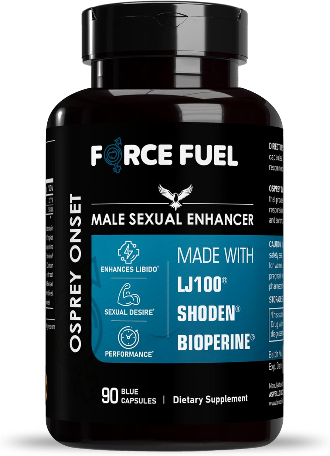 Osprey Onset - Cápsulas para hombres con Tongkat Ali, Ashwagandha y Bioperine (30 dosis)
