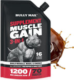 Bully Max 3-en-1 Líquido Constructor Muscular para Perros y Cachorros - Vitaminas y Suplementos Caninos