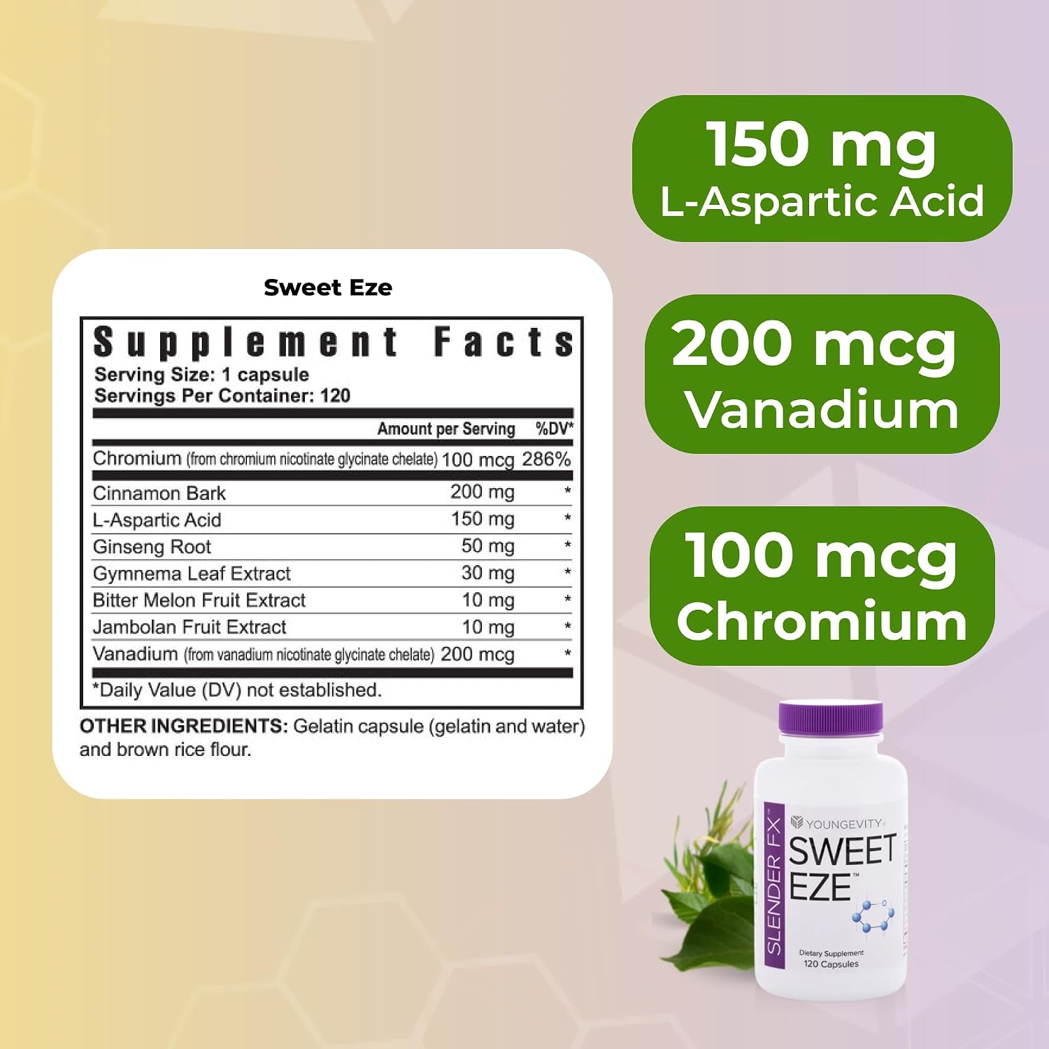 Youngevity Sweet eze 120 Cápsulas