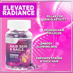 Vitaminas para el Cabello con Biotina, Colágeno y Ácido Hialurónico - 120 Cápsulas Blandas