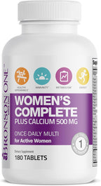 Bronson ONE Daily Multivitamínico Completo para Mujeres Activas, 180 Comprimidos