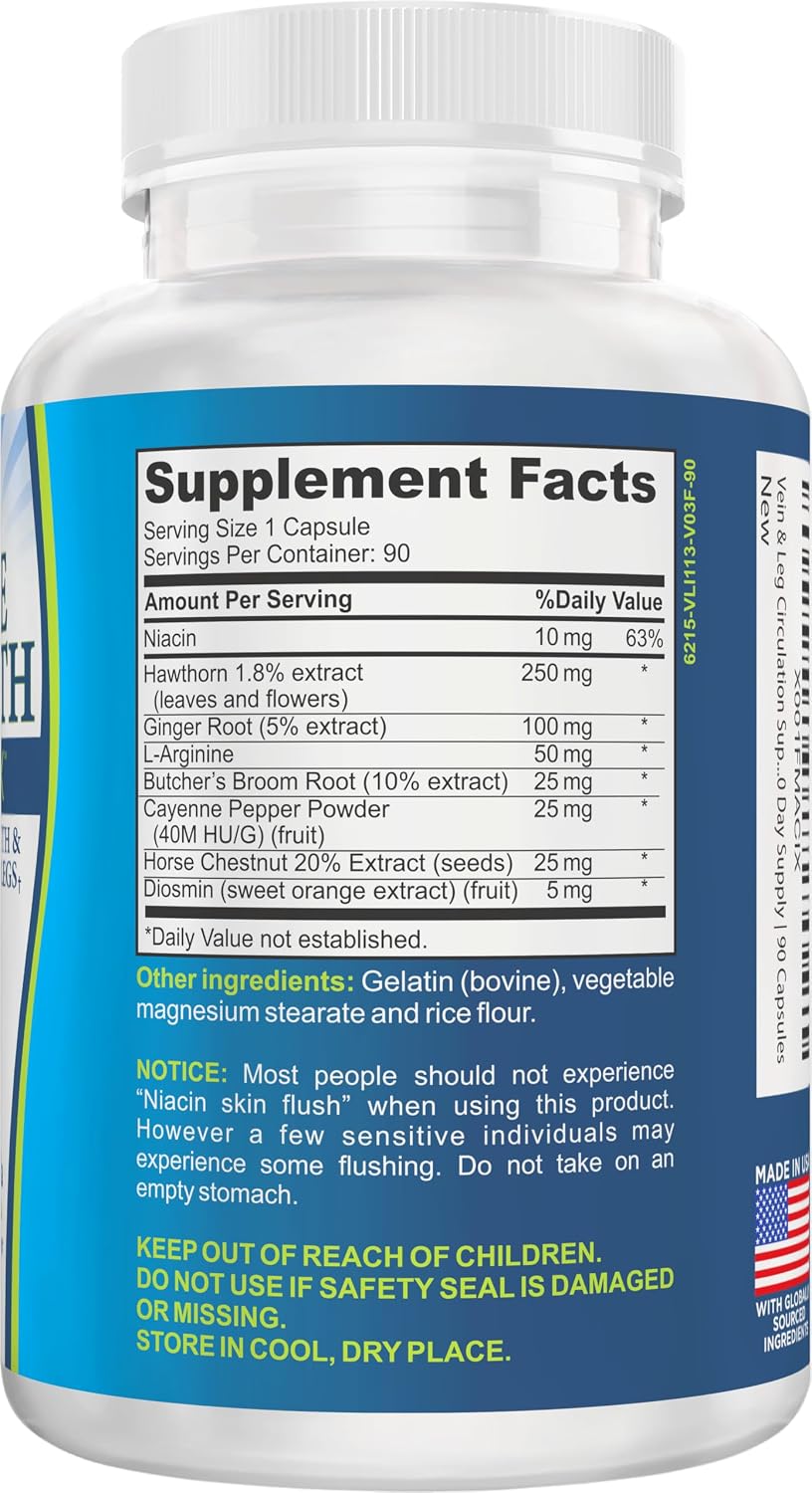 Leg & Vein Circulation Supplement – 8-in-1 Formula