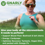 Gnarly Nutrition Superfood Greens - Blueberry Acai - Polvo de Superalimentos Orgánico