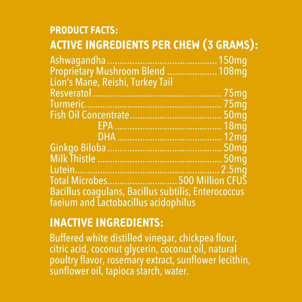 iHeartDogs Senior Super 7 Multivitamínico Diario para Perros - 7 en 1 para Longevidad y Cognición