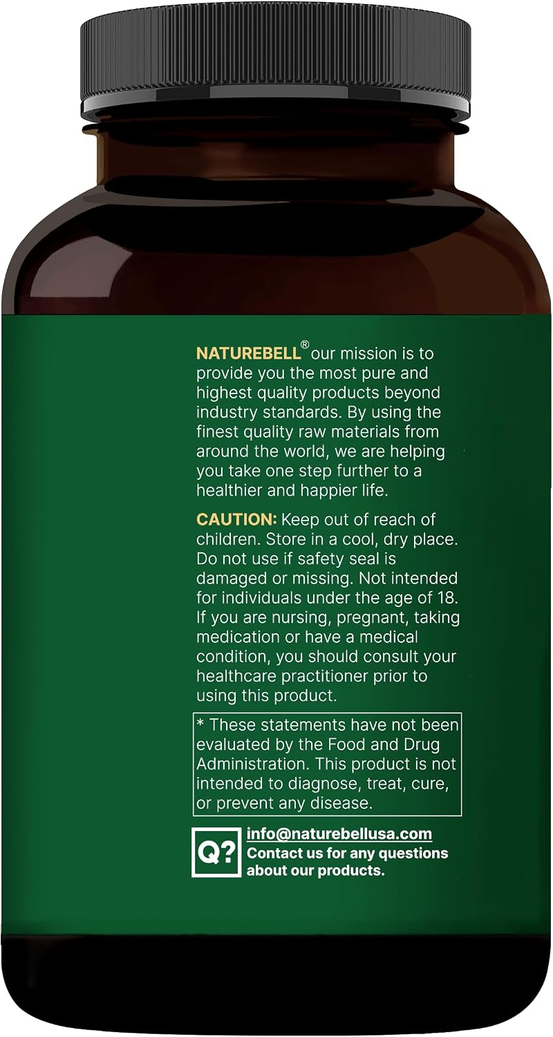 NatureBell Glutación 2.000mg por Dosis, 240 Cápsulas Veganas