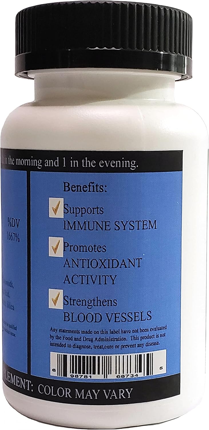 Vitamin C for Immune Support | Vitamin C with Bioflavonoids, 1000 mg, 120 Tablets | Immune Support | Vascular Support | Collagen Support