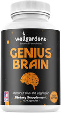 Suplemento Cerebral Puro para Memoria, Concentración y Cognición - Apoyo Diario con Bacopa, Magnesio, Vitaminas B6, Fosfatidilserina - No-GMO, Sin Gluten