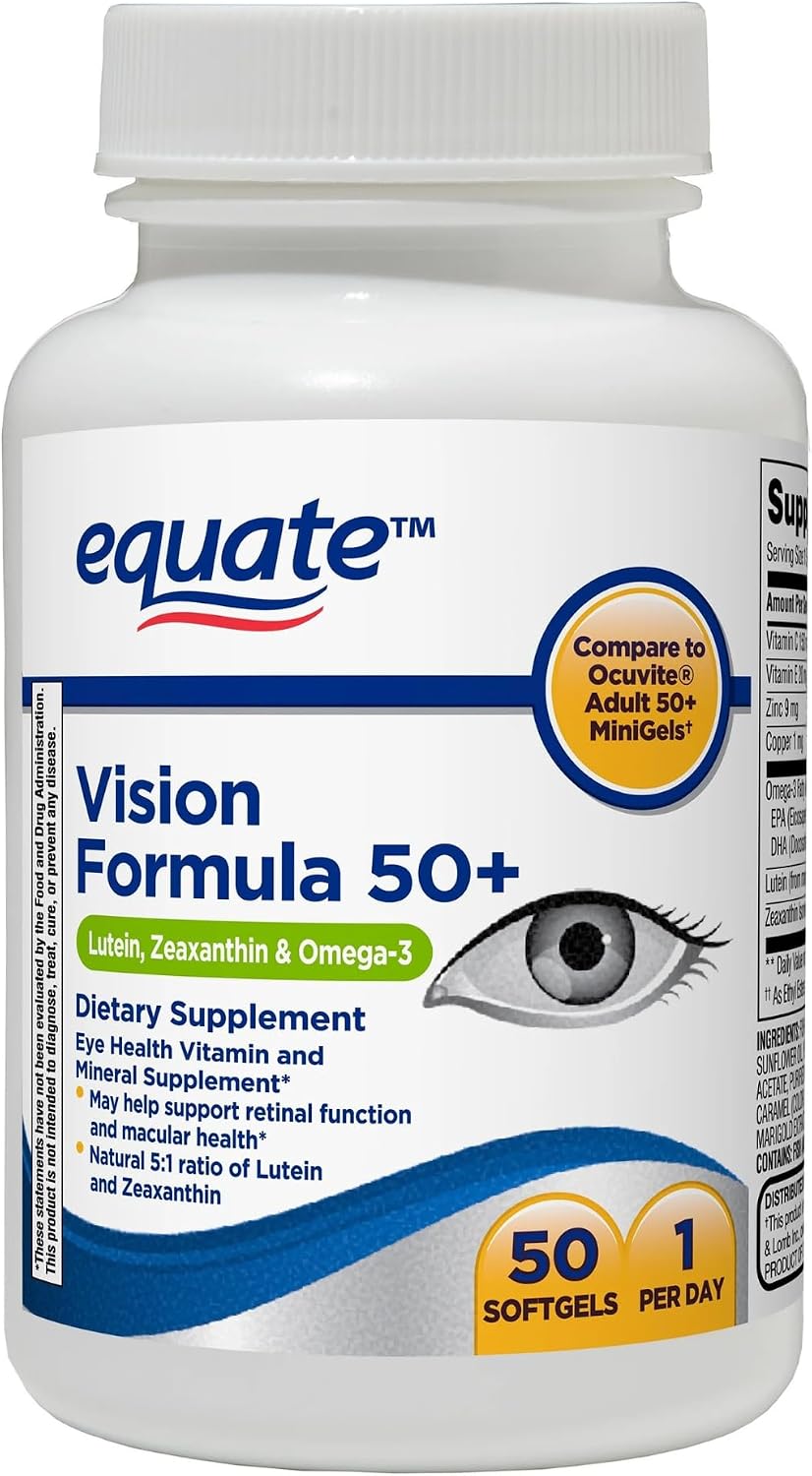 Equate Vision Formula 50+ Cápsulas Blandas - 50 uds + Sticker