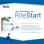 4Life RiteStart Hombre Multivitaminas con CoQ10 y Mezcla de Hongos, 30 Sobres