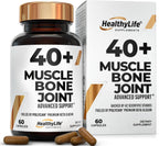 40+ Muscle Bone Joint Support | Posbiótico Polycan® Estudiado Clínicamente | Apoyo para Salud Ósea, Muscular y Articular | 60 Cápsulas