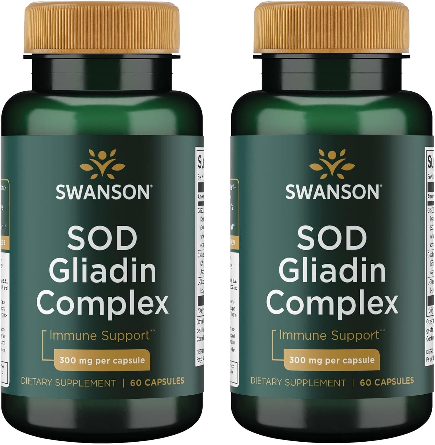 Swanson Complejo SOD Gliadina 300 mg 60 Cápsulas (2 Unidades)
