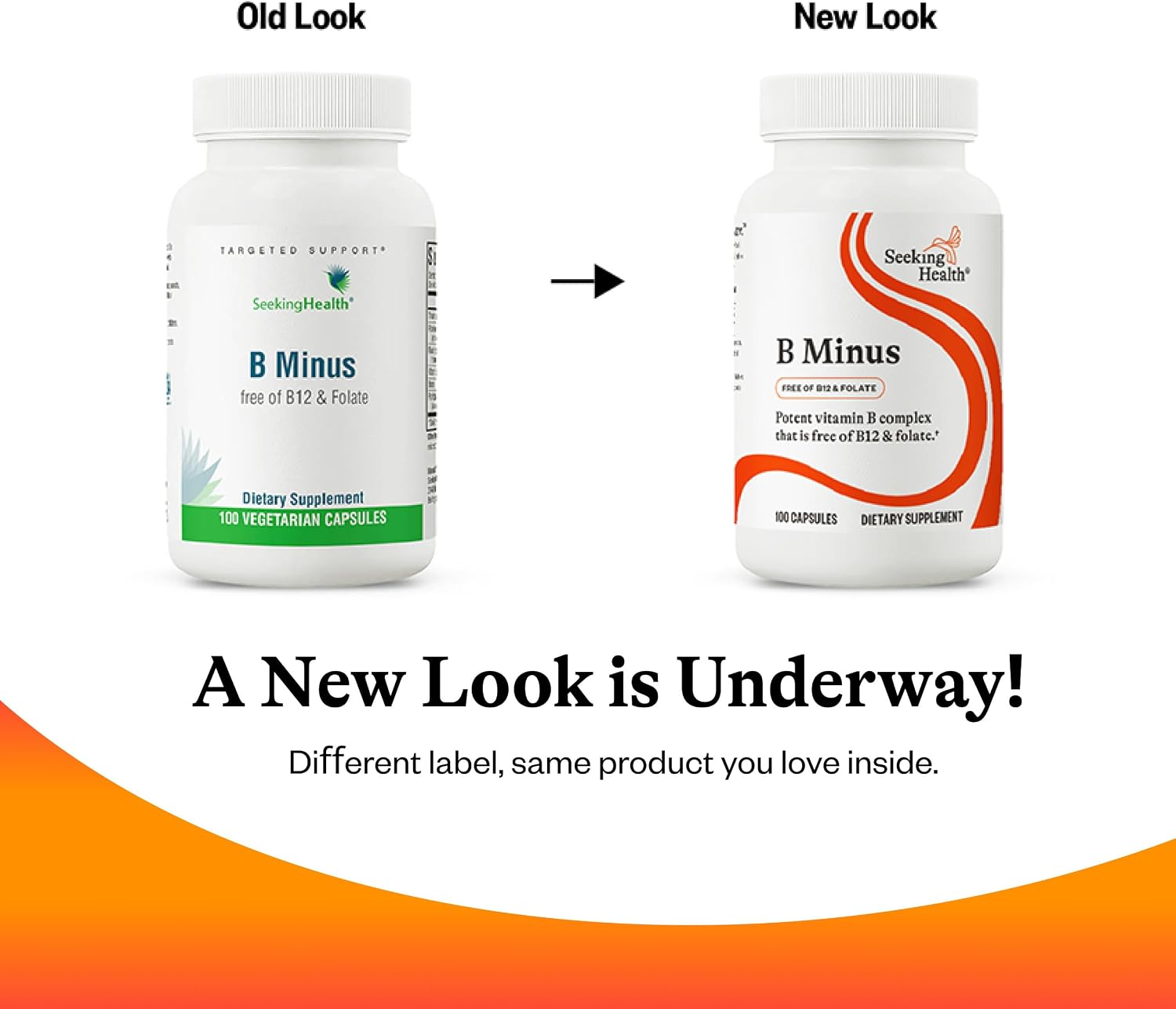 Seeking Health B-Minus - Complejo de Vitaminas B con Biotina y Riboflavina - 100 Cápsulas