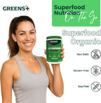Greens+ Polvo de superalimento orgánico RAW - Superalimento Orgánico en Polvo (240 g)