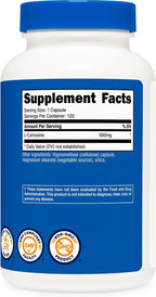 Nutricost L-Carnosina 500mg, 120 Cápsulas - Sin Gluten y No GMO