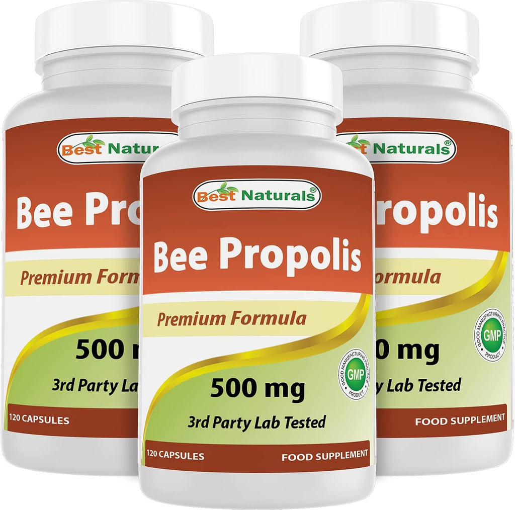 Best Naturals Propóleo de Abeja 500 mg, 120 Cápsulas
