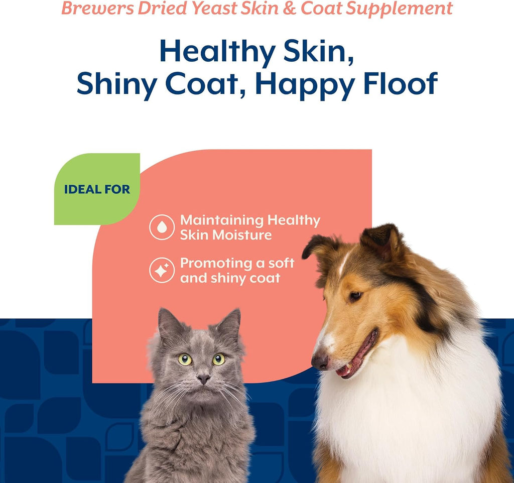 NaturVet – Levadura de Cerveza con Ajo y Omega – Para Perros y Gatos – 1000 Comprimidos Masticables