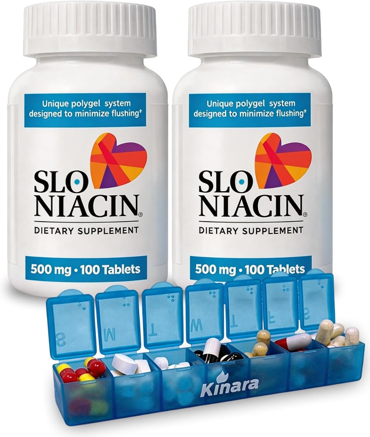 Slo-Niacin Niacina de Liberación Lenta 500 mg - 200 Comprimidos