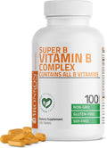 Bronson Complejo B - Vitaminas B1, B2, B3, B6, B9 (Ácido Fólico), B12 - 100 Cápsulas