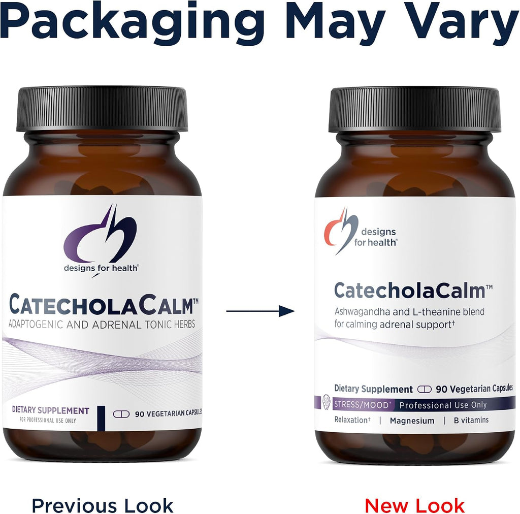 Designs for Health CatecholaCalm - Suplemento con Hierbas Adaptogénicas y Vitaminas para el Estado de Ánimo y la Calma (90 Cápsulas)