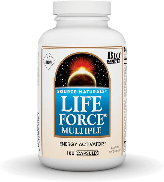 Source Naturals Life Force Multiple Sin Hierro - Multivitamínico de Alta Potencia con Vitaminas, Minerales y Antioxidantes - 180 Cápsulas