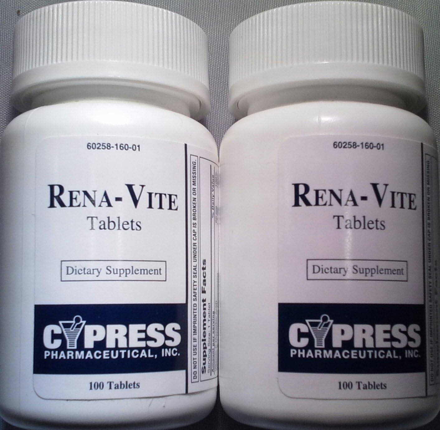 Cypress Pharmaceutical Rena-Vite Comprimidos, 100 Comprimidos por Frasco (2 Frascos)