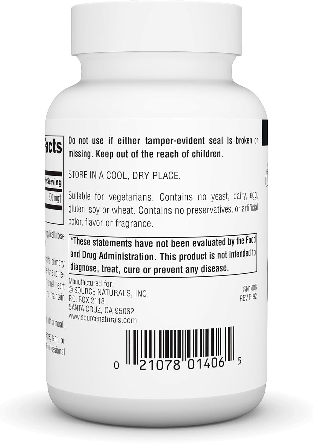 Source Naturals Coenzima Q10 200 mg - 60 Cápsulas Vegetarianas