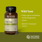 Nature's Sunshine Wild Yam Cápsulas - Apoyo Glandular Femenino (100 Cápsulas)