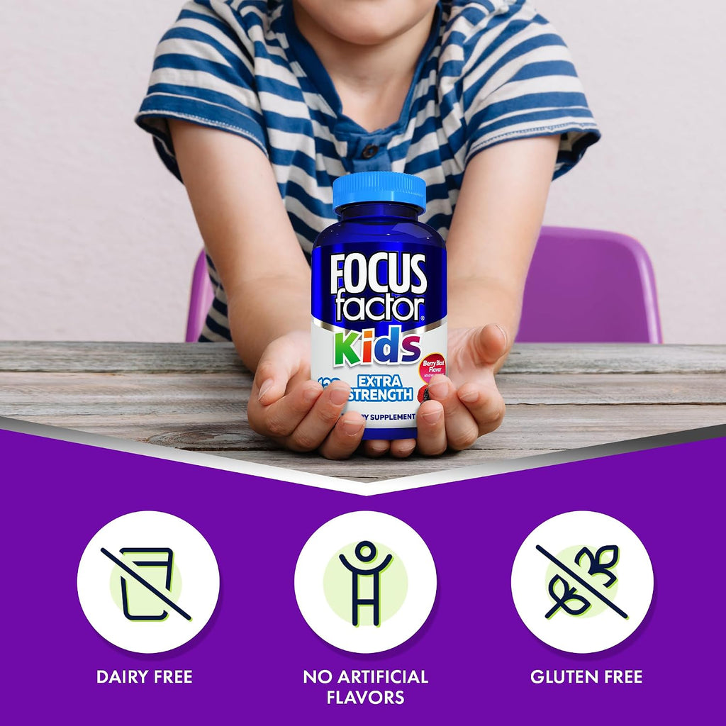 Focus Factor Kids Extra Strength – 120 Comprimidos Masticables