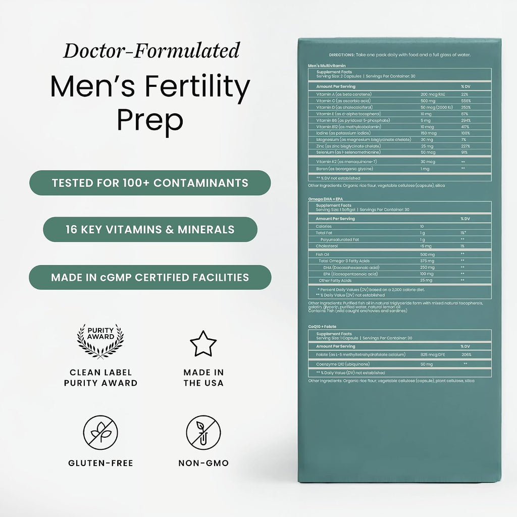 Perelel Men's Multi Support Pack - Multivitamínico diario con magnesio, omega 3, CoQ10 y folato - 30 sobres