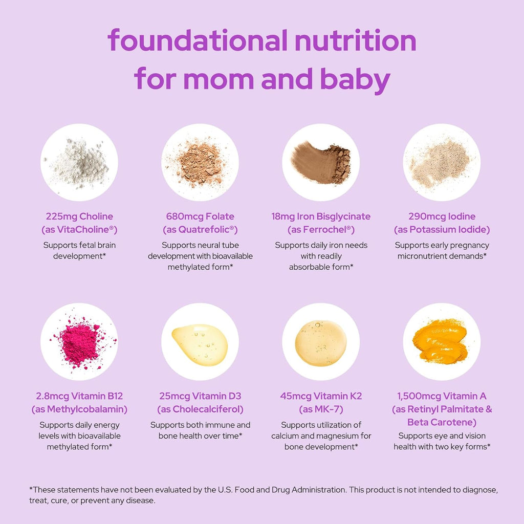Premom Vitaminas Prenatales con DHA - Complejo Multivitamínico y Omega-3 (Cápsulas + Softgels)