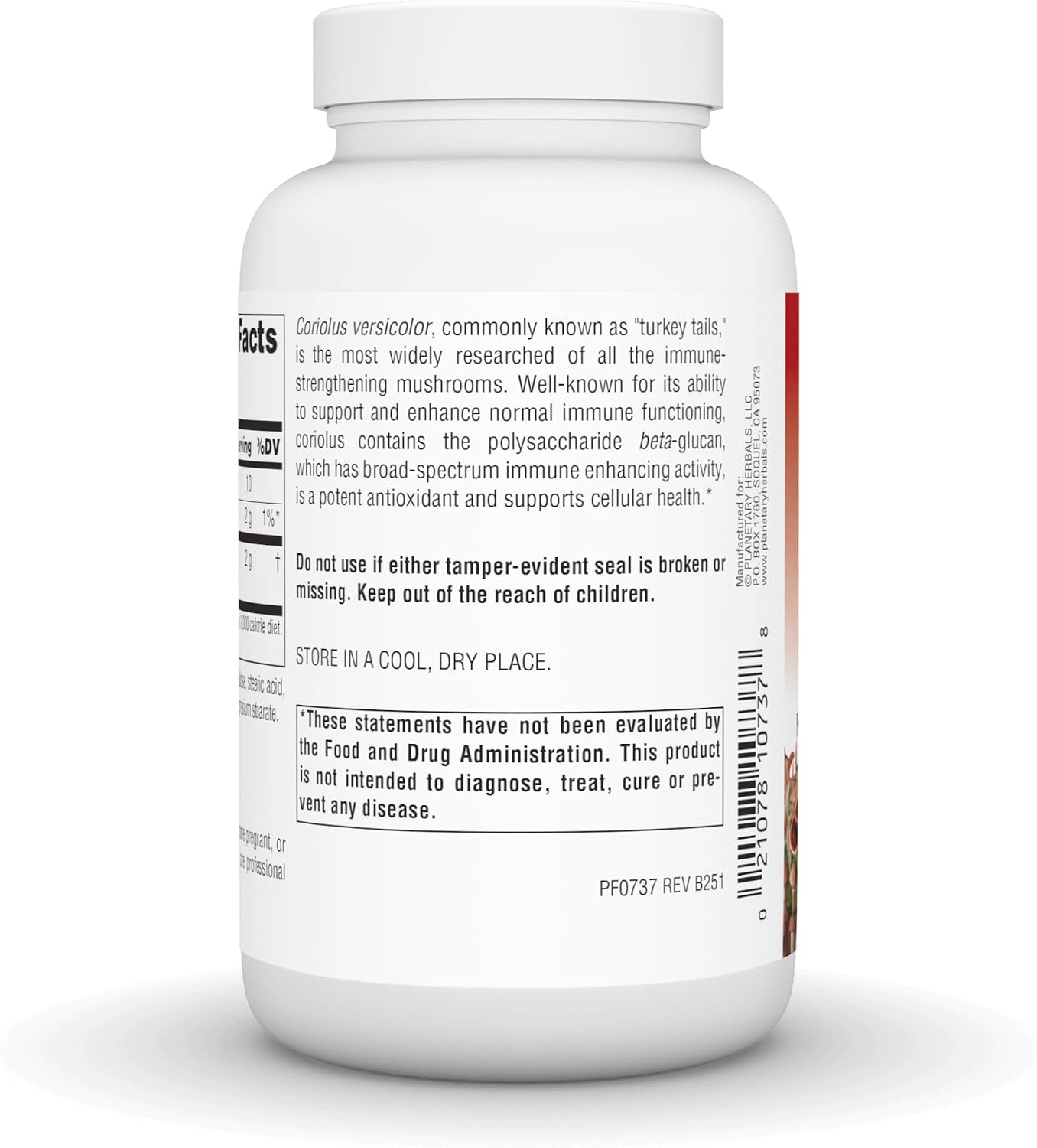 Planetary Herbals Coriolus Full Spectrum 1000mg - 90 Comprimidos