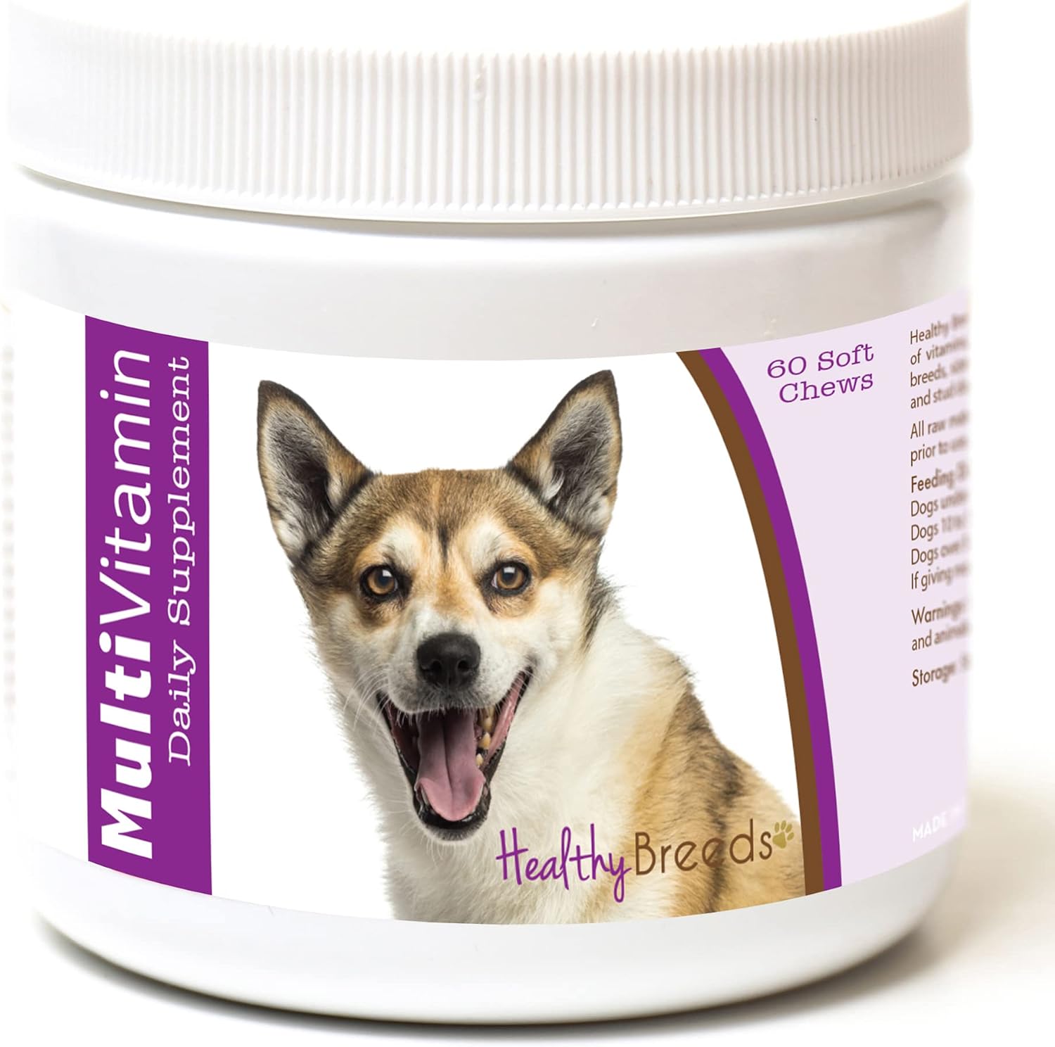 Healthy Breeds Multivitamínico en Masticables Suaves para Perros Norwegian Lundehund, 60 Unidades